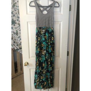 Mudd Floral/Striped Dress - Small